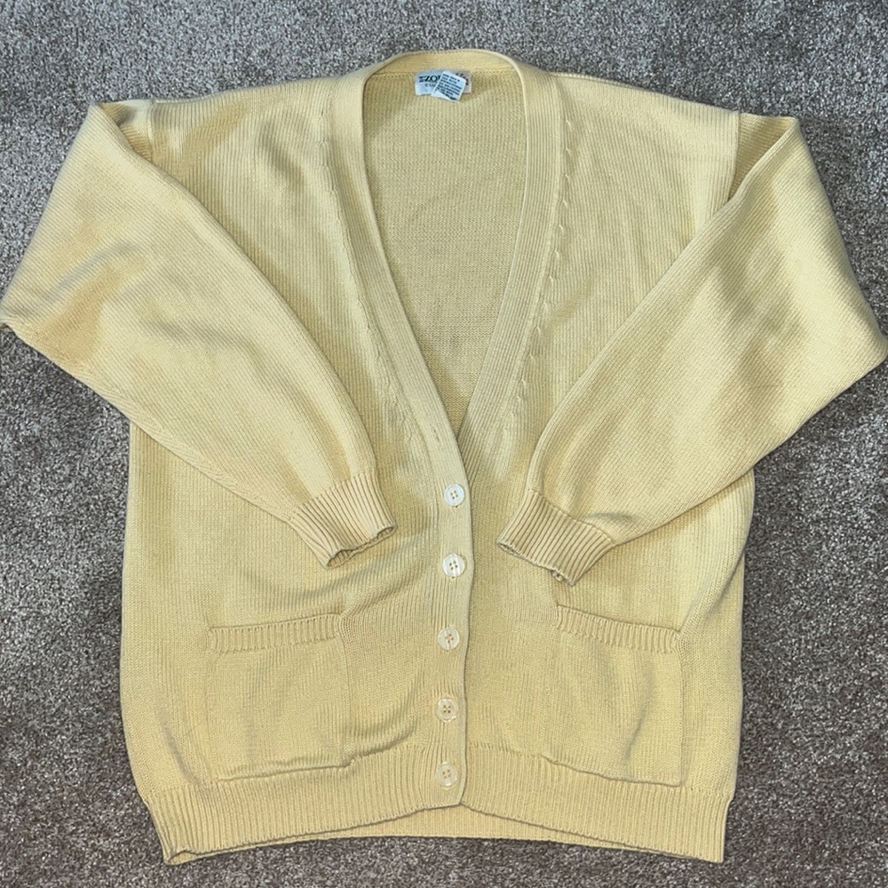 Yellow IZOD cardigan